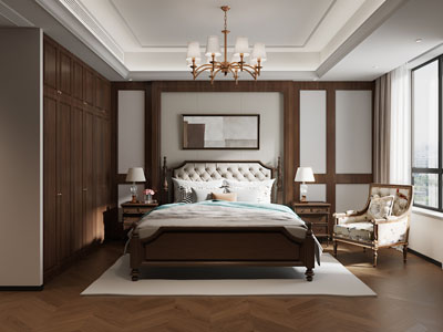 美式中古风卧室