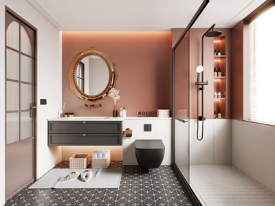 法式轻奢卫浴间 洗手间