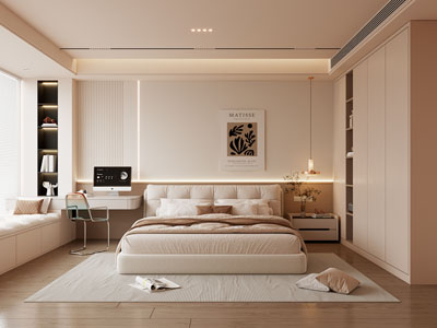 现代奶油风卧室