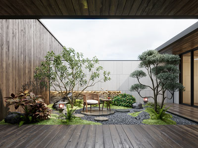 新中式庭院景观园艺小品