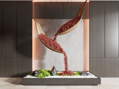 新中式室内景观园艺小品