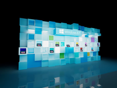 现代科技感展览墙 美陈