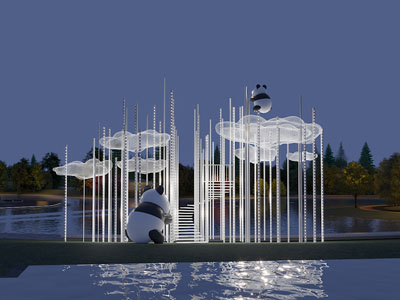 现代公园雕塑小品 美陈3d模型 现代公园雕塑小品 美陈