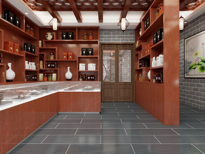 新中式白酒专卖店3d模型 新中式白酒专卖店