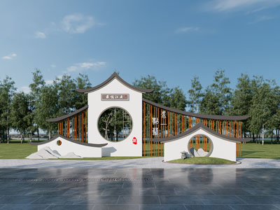 新中式城市雕塑小品3d模型 新中式城市雕塑小品