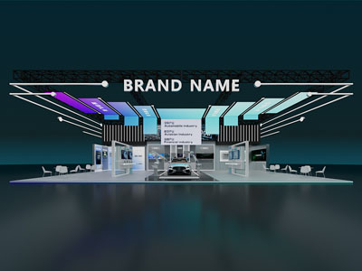 现代汽车展厅展览3d模型 现代汽车展厅展览