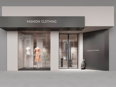现代服装店门头