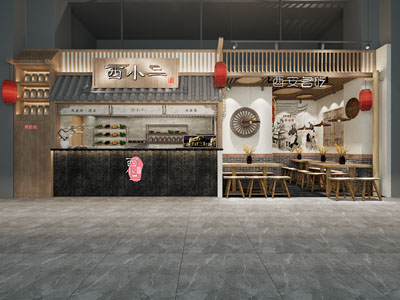 新中式饭店餐馆门头