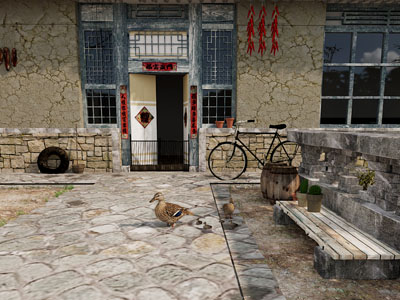 现代农村农家院 庭院景观