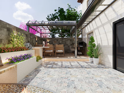 新中式庭院景观园艺小品