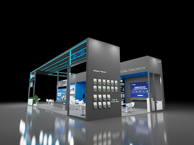 现代科技展厅展览3d模型 现代科技展厅展览