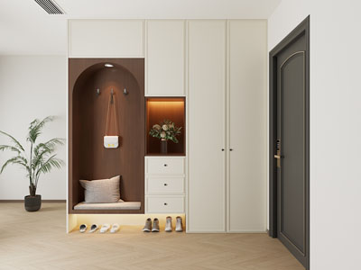 现代玄关隔断鞋柜