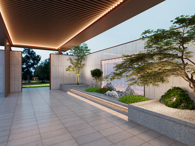 新中式庭院景观园艺小品