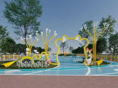 现代儿童乐园入场大门3d模型 现代儿童乐园入场大门