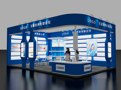 现代饮料产品推广展厅展览3d模型 现代饮料产品推广展厅展览