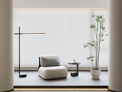 现代休闲单人沙发 边几