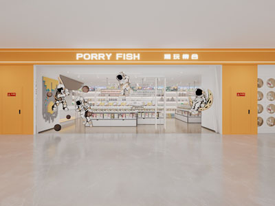 现代潮玩手办玩偶专卖店门头