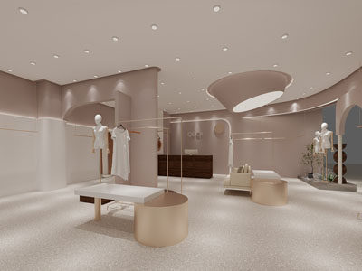 现代轻奢女装专卖店3d模型 现代轻奢女装专卖店