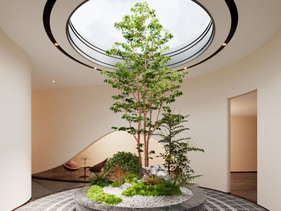 新中式室内景观园艺小品