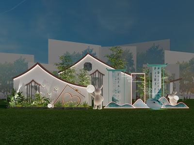 新中式中秋节美陈