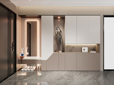 现代玄关装饰鞋柜