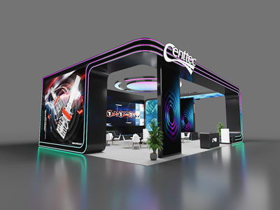 现代汽配 科技展厅展览3d模型 现代汽配 科技展厅展览