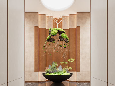 新中式室内景观园艺小品