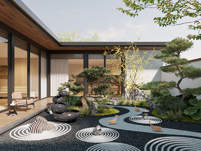 新中式庭院景观园艺小品