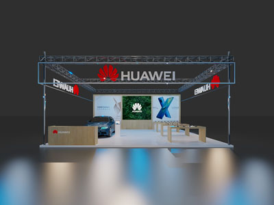 现代华为展厅展览3d模型 现代华为展厅展览
