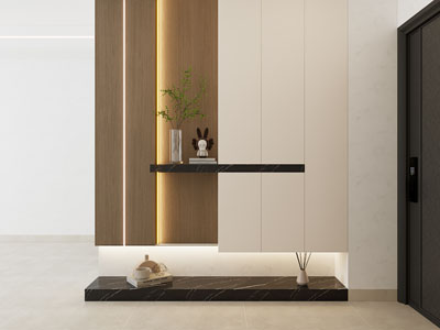 现代玄关隔断鞋柜