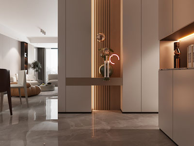 现代玄关装饰隔断鞋柜