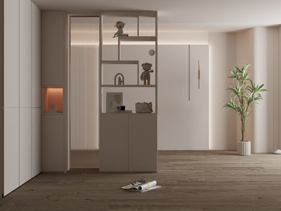 现代玄关装饰隔断鞋柜