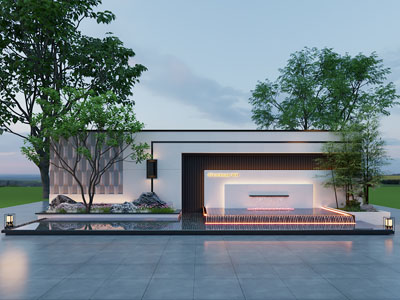 新中式景观墙 景观园艺小品