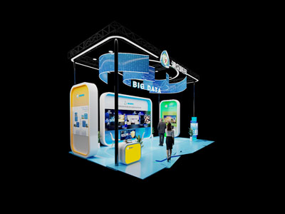 现代大数据科技展厅展览3d模型 现代大数据科技展厅展览