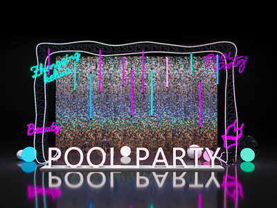 现代霓虹灯美陈3d模型 现代霓虹灯美陈