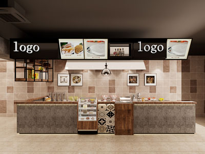 工业风loft奶茶店咖啡店 门头