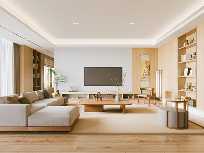 新中式中古风客厅