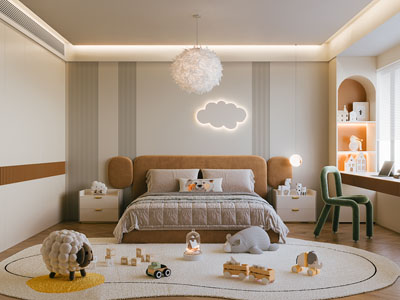 现代卧室 儿童房 公主房