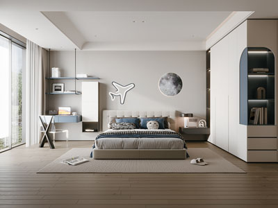 现代卧室 儿童房 男孩房