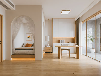 现代原木风书房