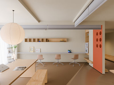 现代原木风书房