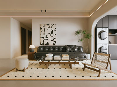 现代中古风客厅