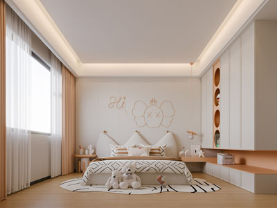 现代卧室 儿童房 公主房