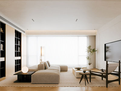 现代奶油风客厅