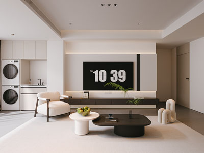 现代奶油风客厅