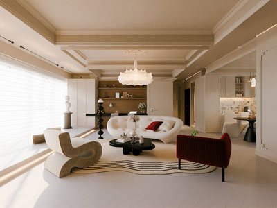 法式奶油风客厅