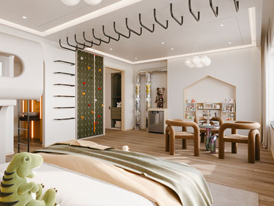 现代卧室 儿童房 娱乐空间