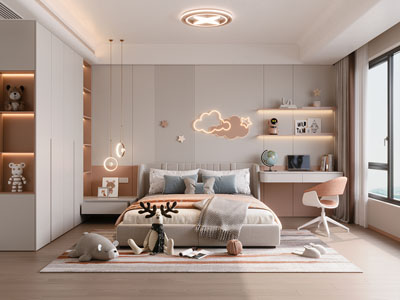 现代卧室 儿童房 男孩房