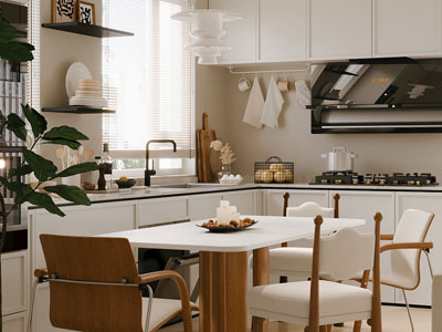 现代中古风厨房餐厅