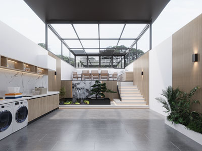 新中式洗衣房 楼梯间